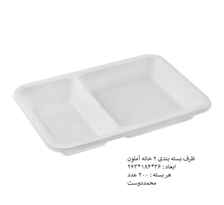 ظرف بسته بندی 2 خانه آملون